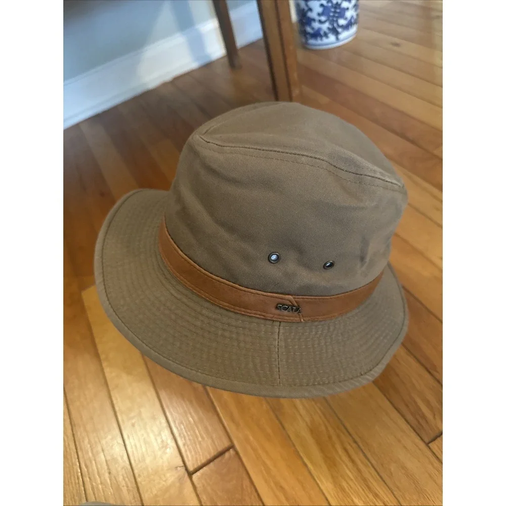 SCALA Dorfman Pacific DPC Hat Fedora Hunting Canvas Brown Handmade Size M Cap